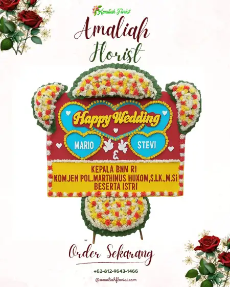 Papan Bunga Pernikahan Kubangkarang